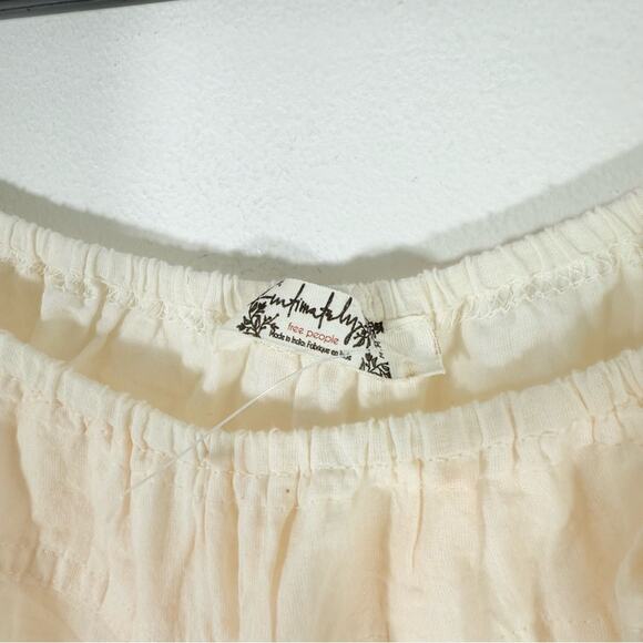 Free People Intimately Cream Lightweight Semisheer Wide Leg Lounge Pants Medium - Picture 7 of 14